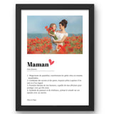 Pour qui Affiche Maman façon définition de dictionnaire, votre photo et vos mots