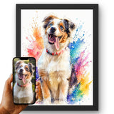 Style Nous transformons la photo de votre chien en éclats de couleurs