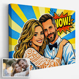 Style Votre photo en portrait pop art de bande dessinée, format paysage
