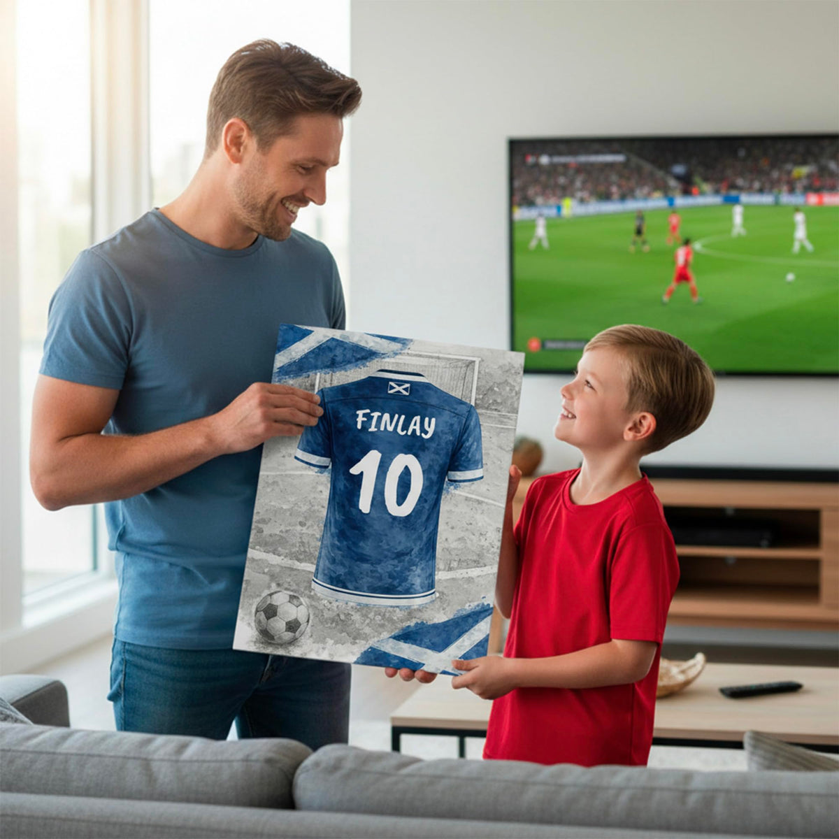 Maillot de foot personnalisé, nom et numéro — 13 - Écosse