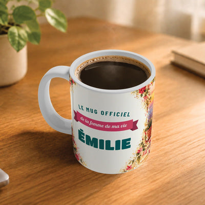 Mug couple personnalisé femme avec son prénom