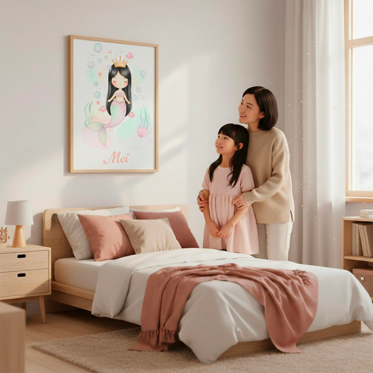 Déco chambre fille Sirène au prénom — 6 - Lisse