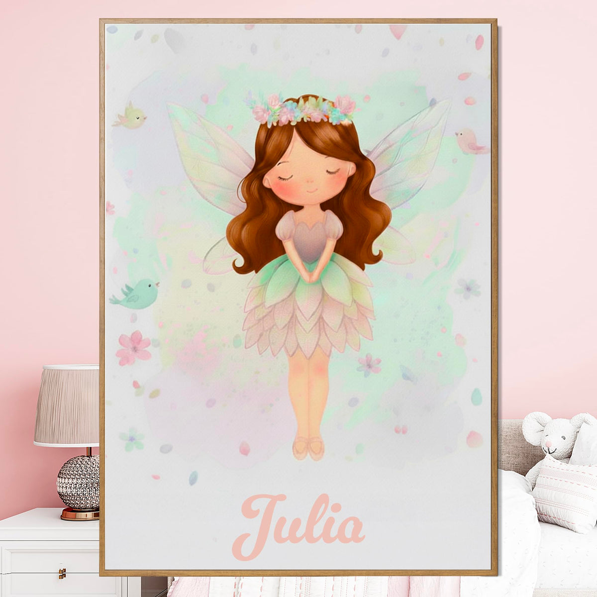 Déco chambre fille Petite fée au prénom — 3 - Châtain