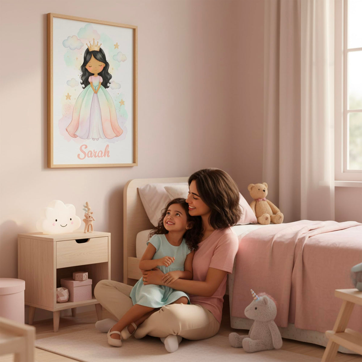 Déco chambre fille Princesse au prénom — 8 - Ondulés