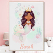 Déco chambre fille Sirène au prénom — 8 - Ondulés