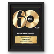 Disque d'or personnalisé, anniversaire au choix — 60 ans