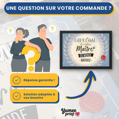 Une question sur votre diplôme « du meilleur maître » ? Notre service client vous répond par message avec une solution garantie, adaptée à vos besoins