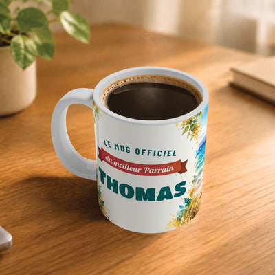Mug personnalisé parrain avec son prénom