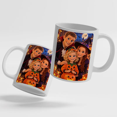Mug d'Halloween d'après votre photo, en dessin animé 3D