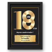 Disque d'or personnalisé, anniversaire au choix — 18 ans