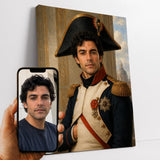 Personnage Portrait d'apparat d'après votre photo, en officier du Premier Empire