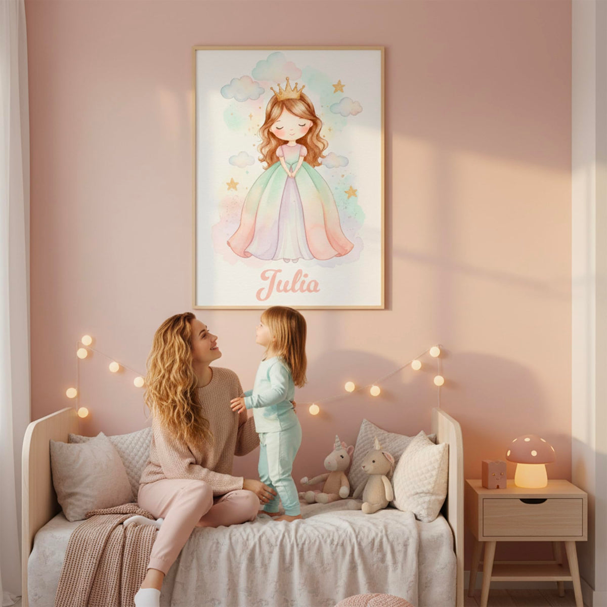 Déco chambre fille Princesse au prénom — 3 - Châtain