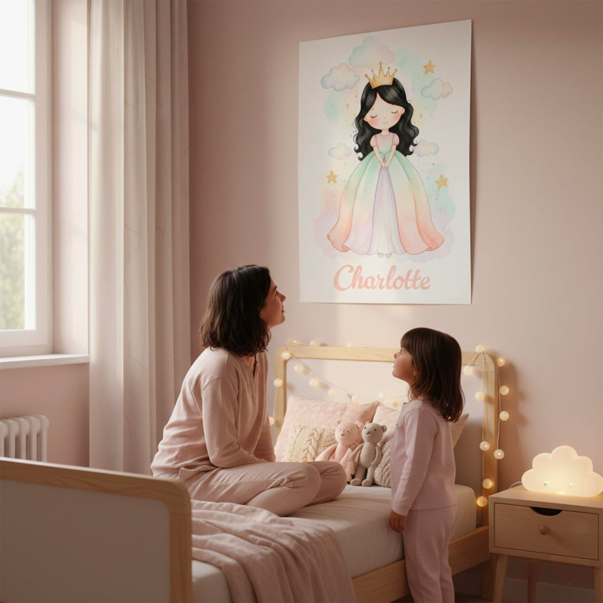 Déco chambre fille Princesse au prénom — 5 - Noir