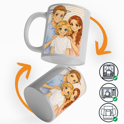 Mug manga personnalisé d'après votre photo