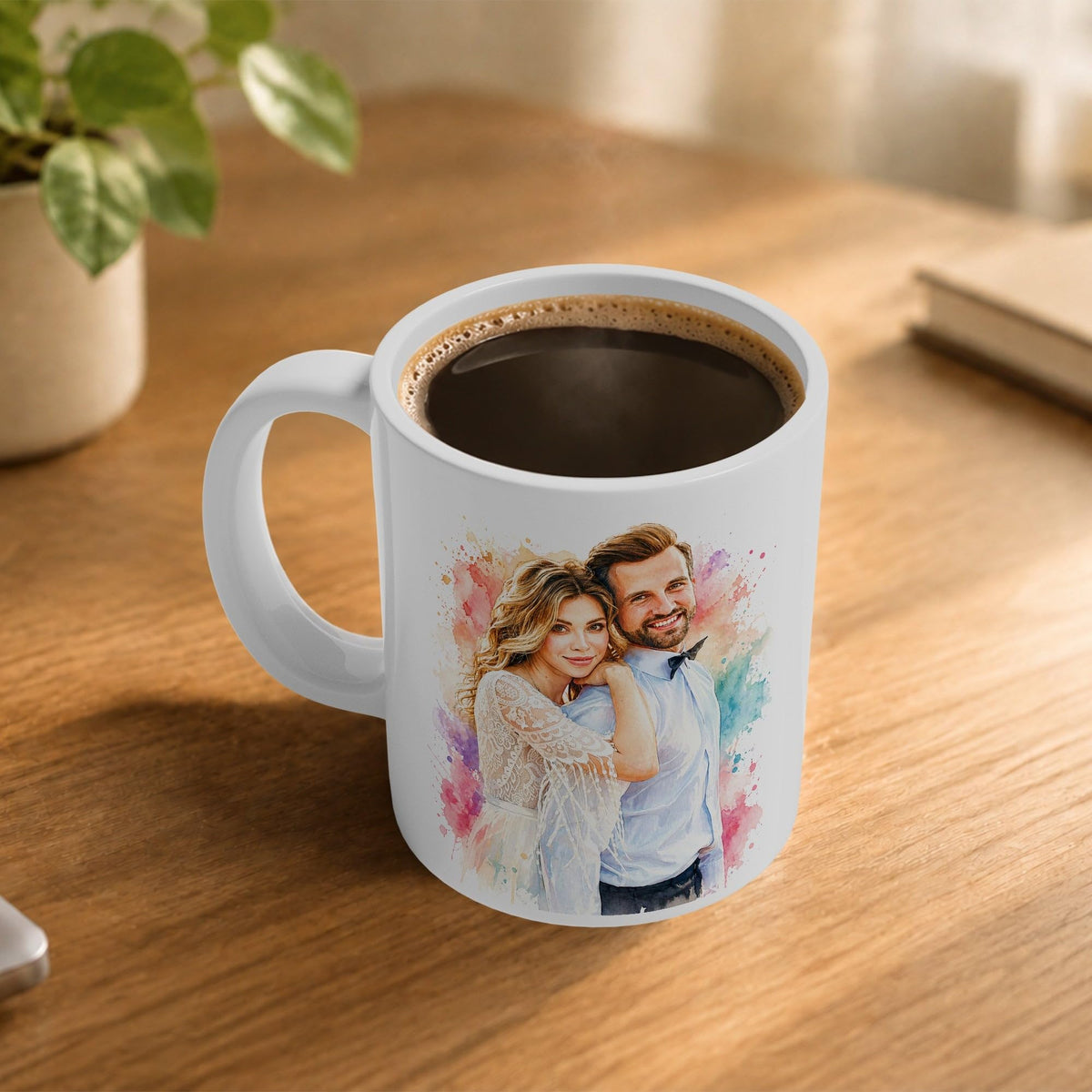 Mug d'après votre photo, en éclats de couleurs