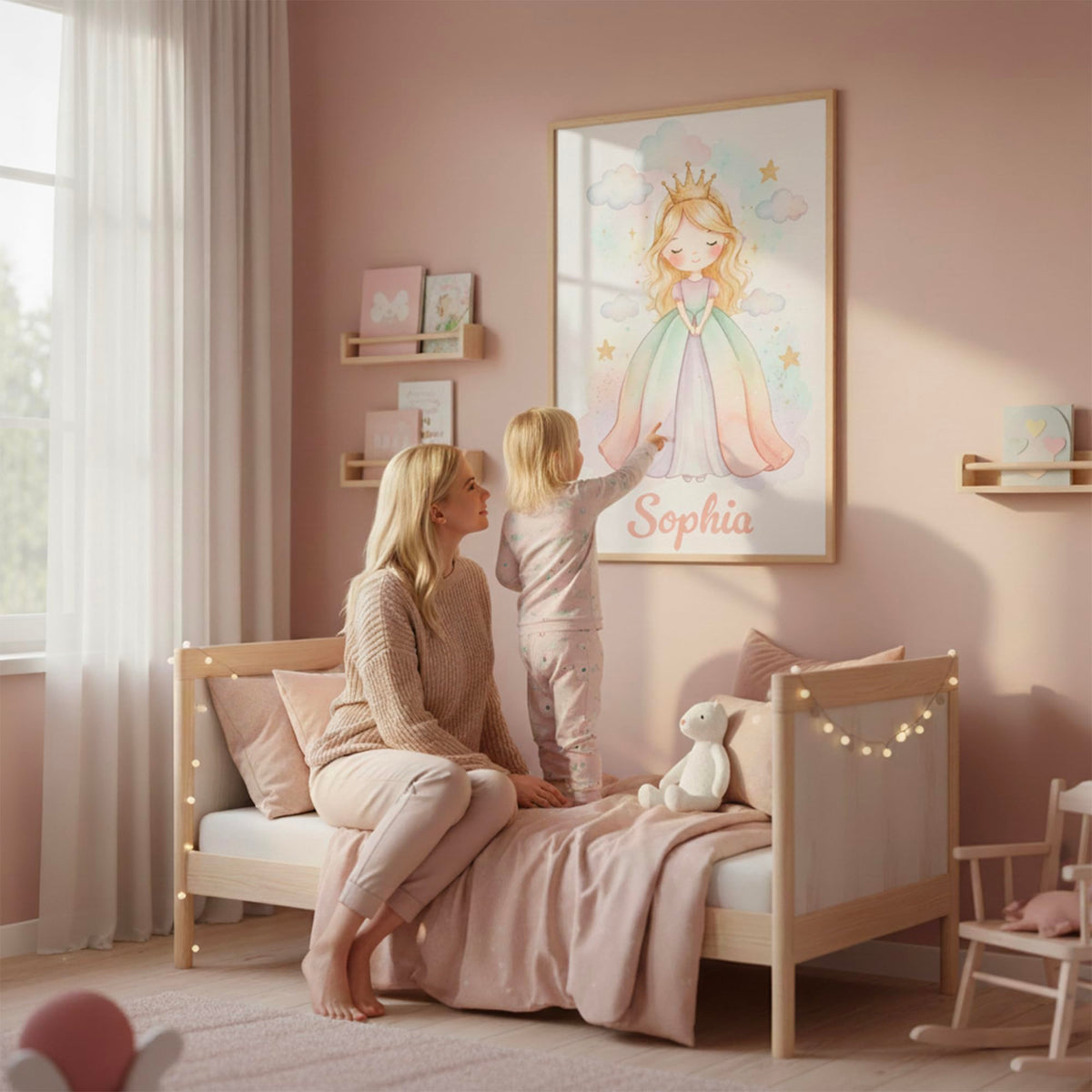 Déco chambre fille Princesse au prénom — 2 - Blonde