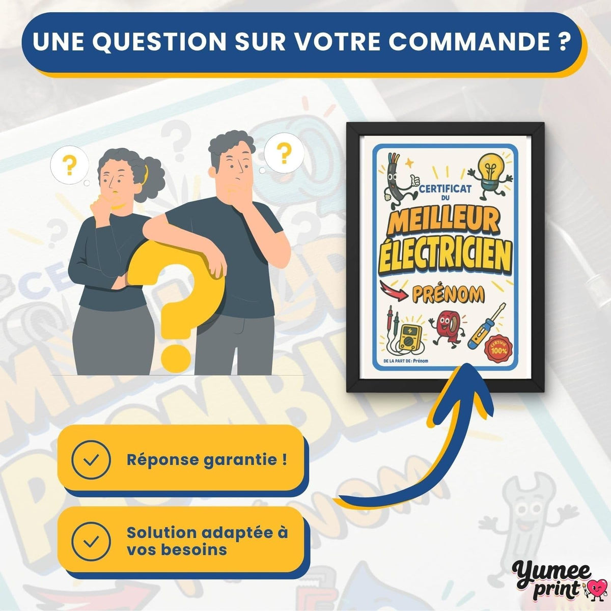 Une question sur votre certificat du meilleur électricien ? Notre service client vous répond par message avec une solution garantie, adaptée à vos besoins