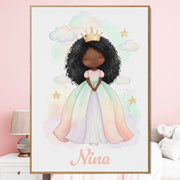 Déco chambre fille Princesse au prénom — 7 - Afro