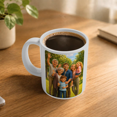 Mug d'après votre photo, en dessin animé 3D