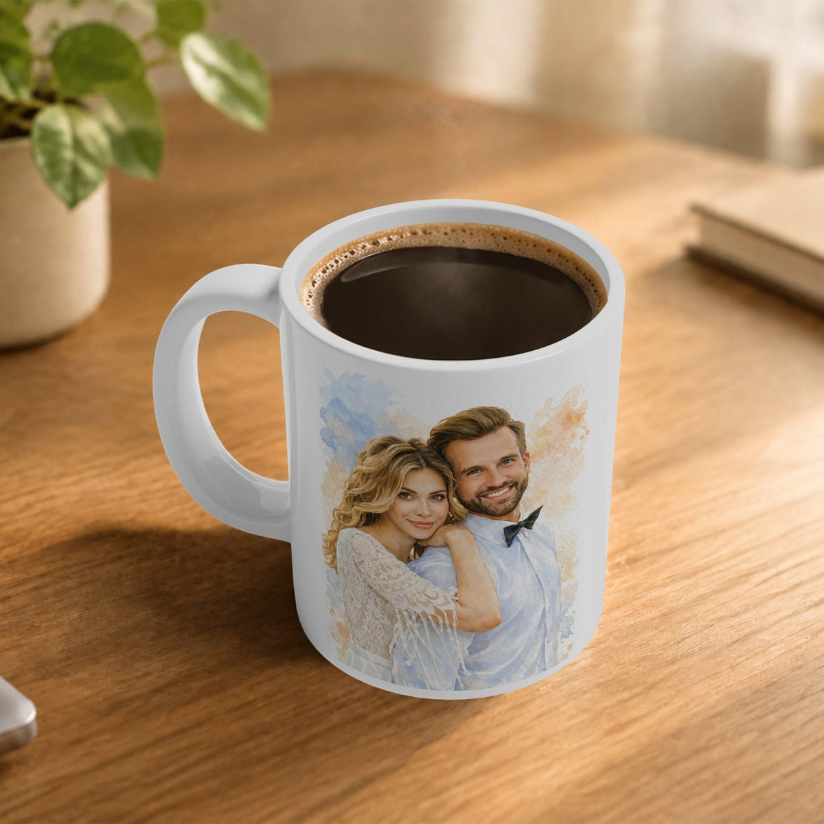 Mug d'après votre photo, en aquarelle