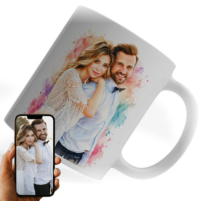 Mug d'après votre photo, en éclats de couleurs