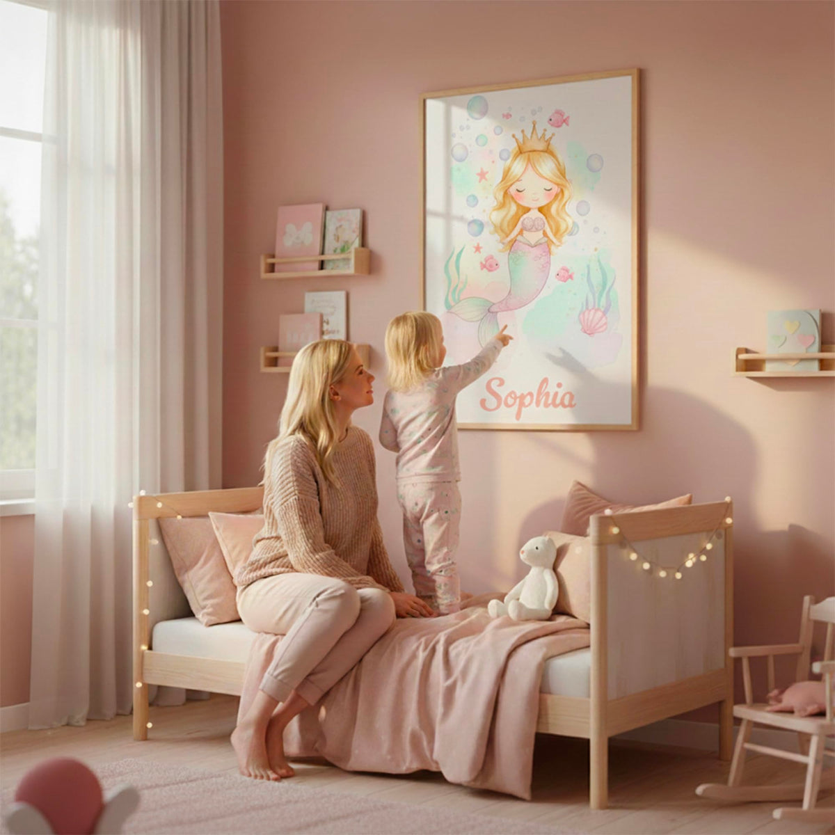 Déco chambre fille Sirène au prénom — 2 - Blonde
