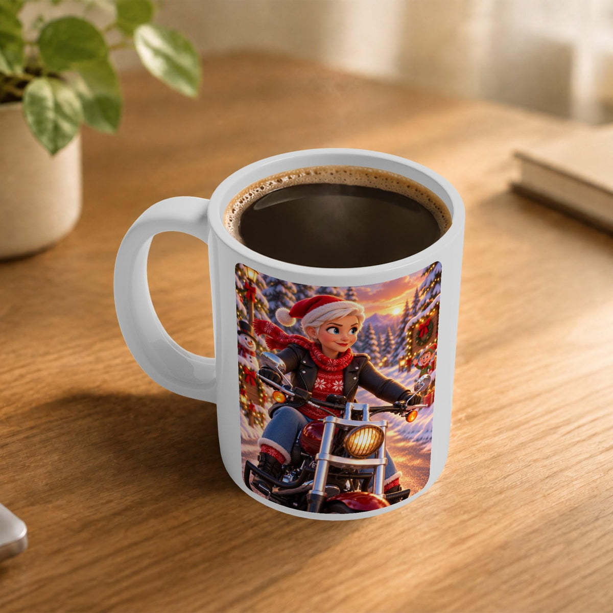 Mug de Noël d'après votre photo, en dessin animé 3D