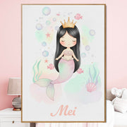 Déco chambre fille Sirène au prénom — 6 - Lisse