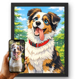 Style Nous transformons la photo de votre chien en portrait manga