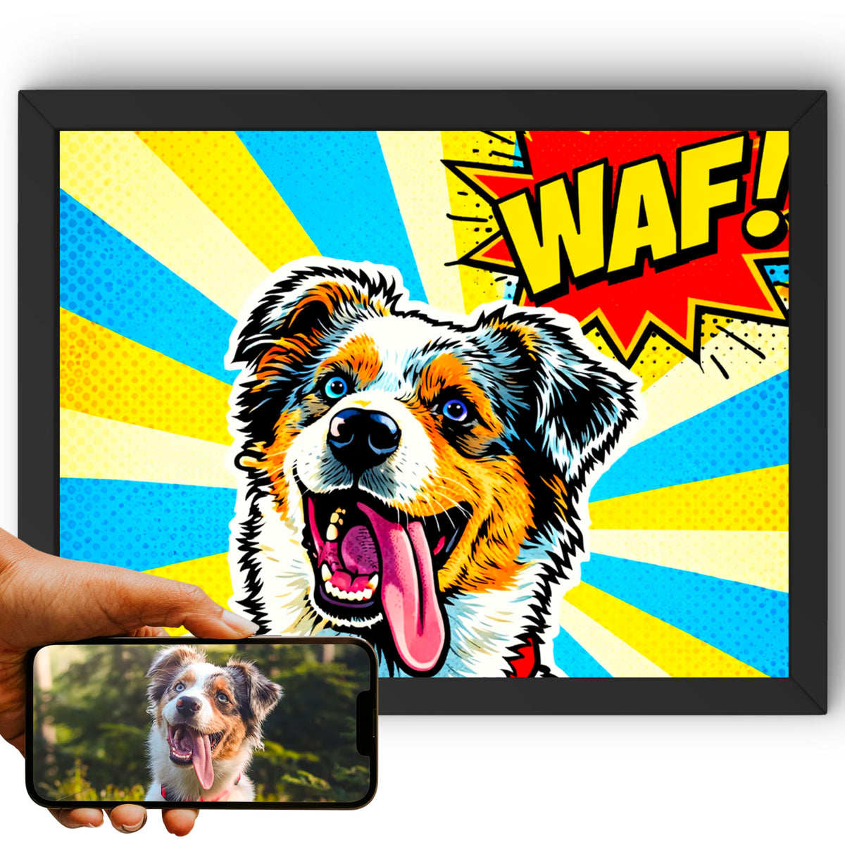 Portrait chien paysage, styles d'artiste — Pop Art
