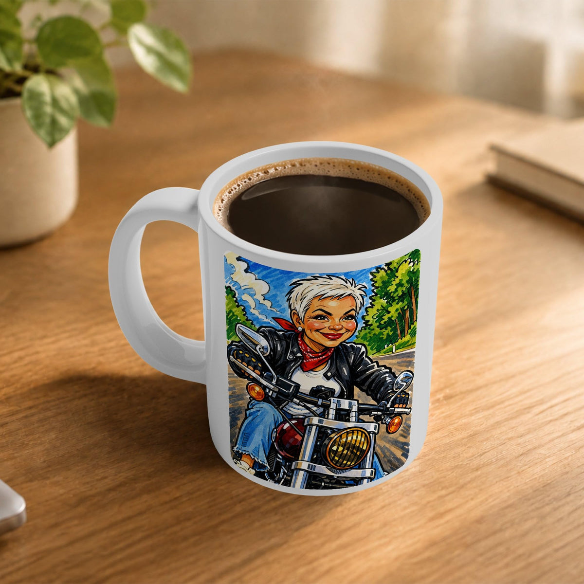 Mug caricature d'après votre photo, en couleur