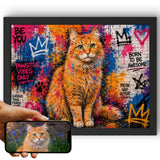 Style Nous transformons la photo de votre chat en street art, format paysage