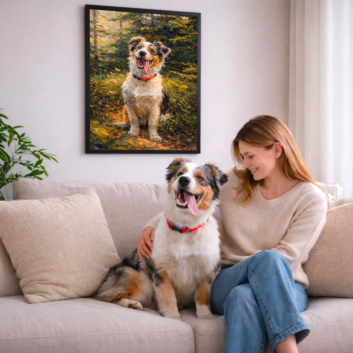 Portrait chien d'après photo, styles d'artiste — Peinture à l'huile