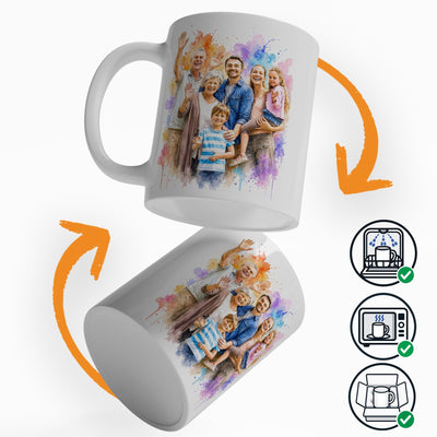 Mug d'après votre photo, en éclats de couleurs