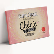 Diplôme humoristique personnalisé au prénom — Chérie