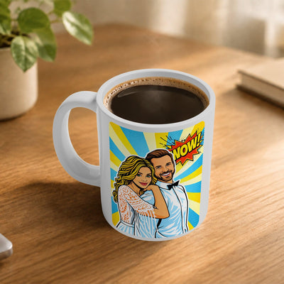 Mug d'après votre photo, en pop art
