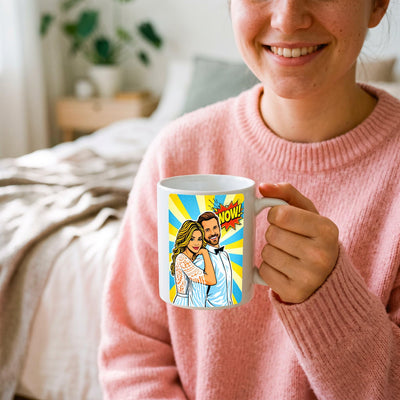 Mug d'après votre photo, en pop art