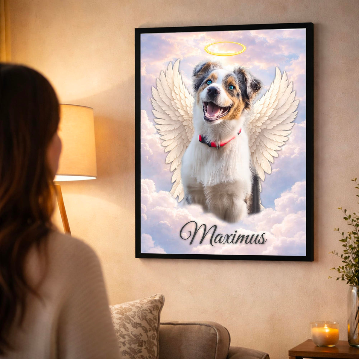 Portrait hommage animal d'après photo — Chien en Couleur