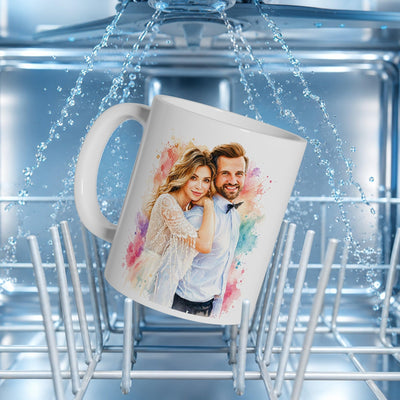 Mug d'après votre photo, en éclats de couleurs