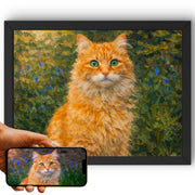Portrait chat paysage, styles d'artiste — Peinture à l'huile