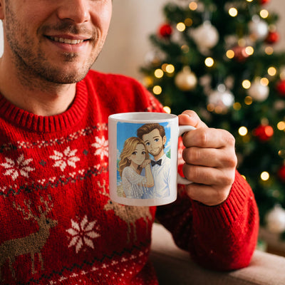 Mug manga personnalisé d'après votre photo