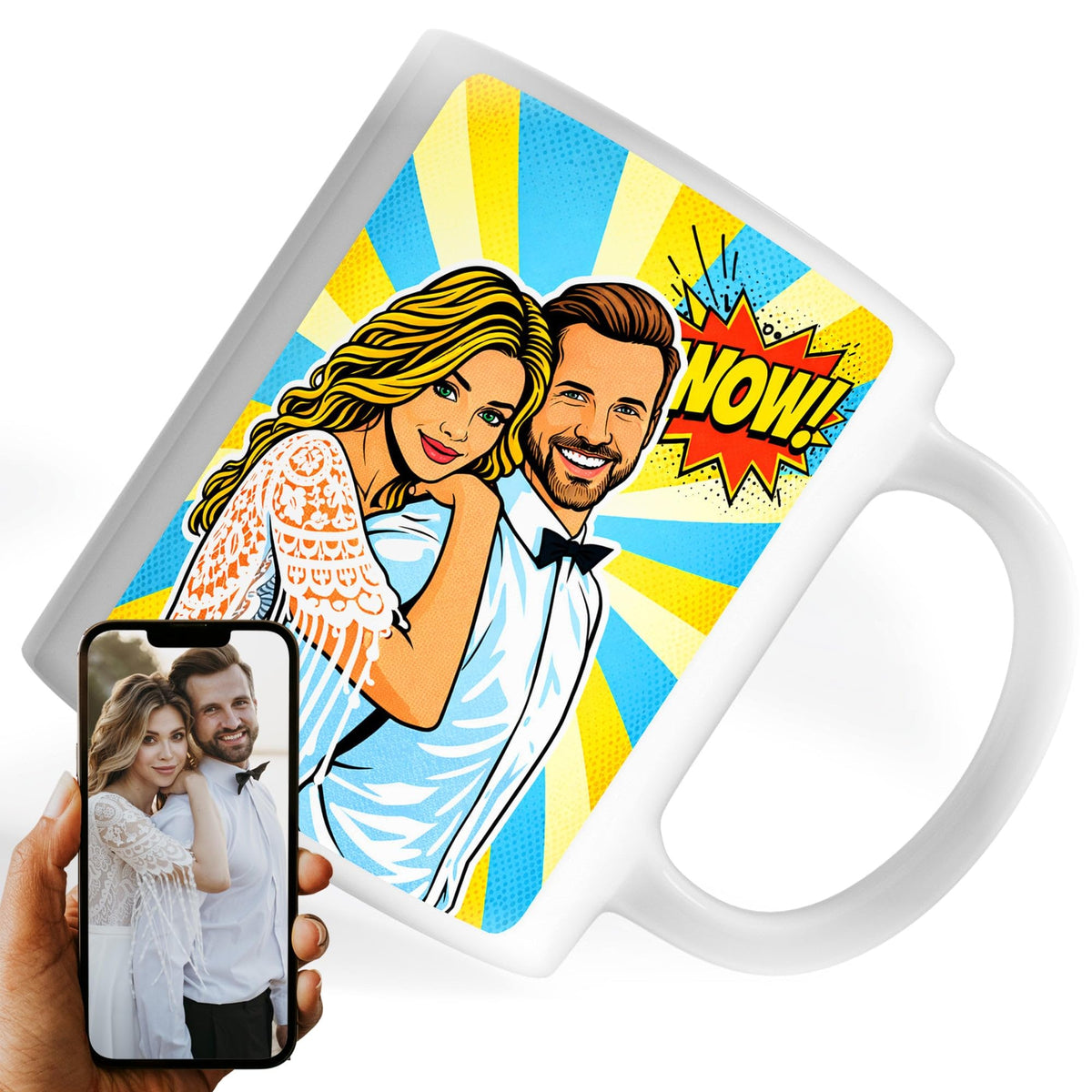 Mug d'après votre photo, en pop art