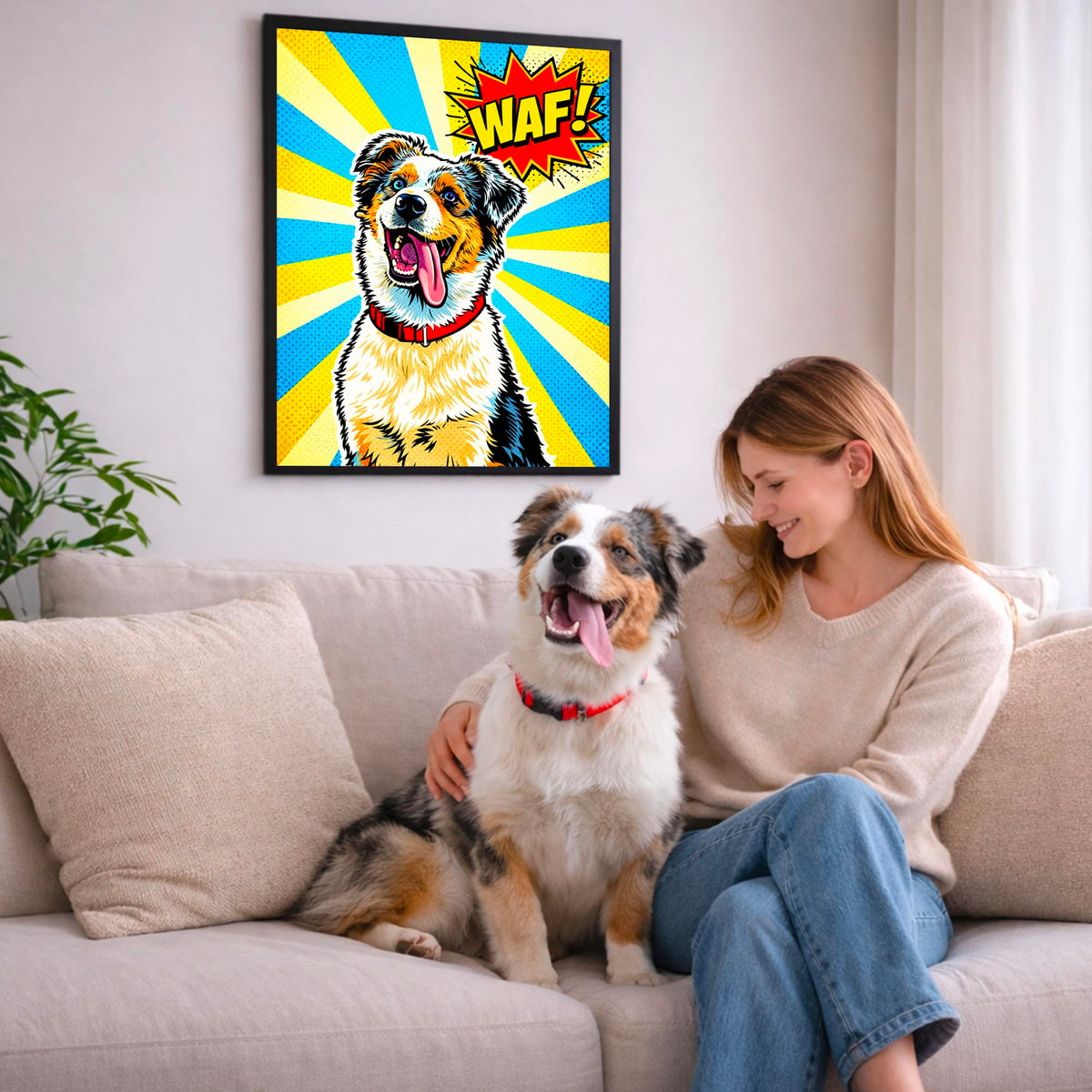 Portrait chien d'après photo, styles d'artiste — Pop Art