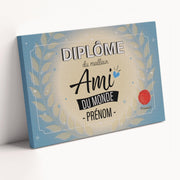 Diplôme humoristique personnalisé au prénom — Ami