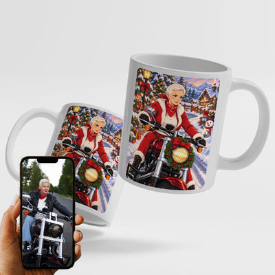 Mug manga de Noël d'après votre photo