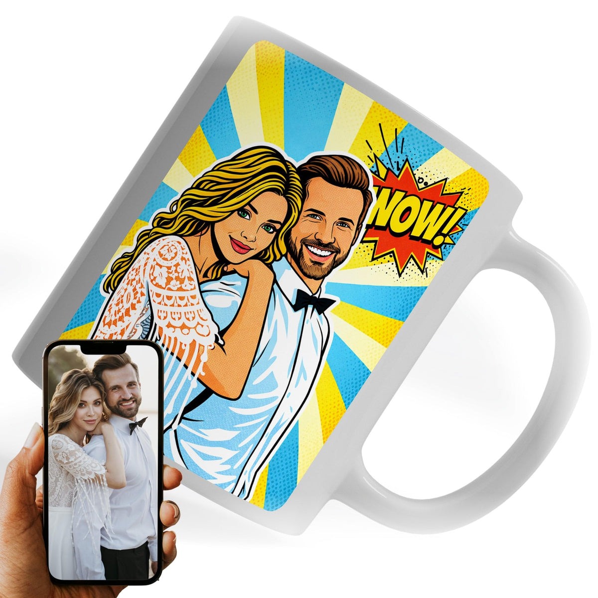 Mug d'après votre photo, en pop art