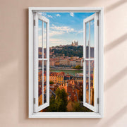 Trompe-l'œil fenêtre personnalisé, votre destination — Lyon