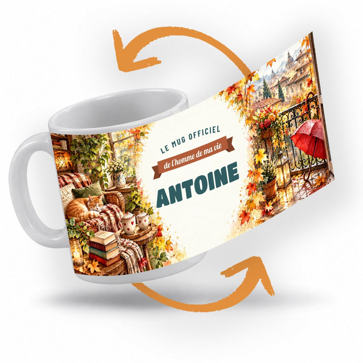 Mug couple personnalisé copain avec son prénom