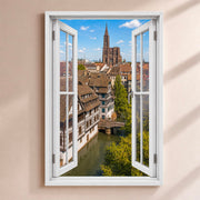 Trompe-l'œil fenêtre personnalisé, votre destination — Strasbourg