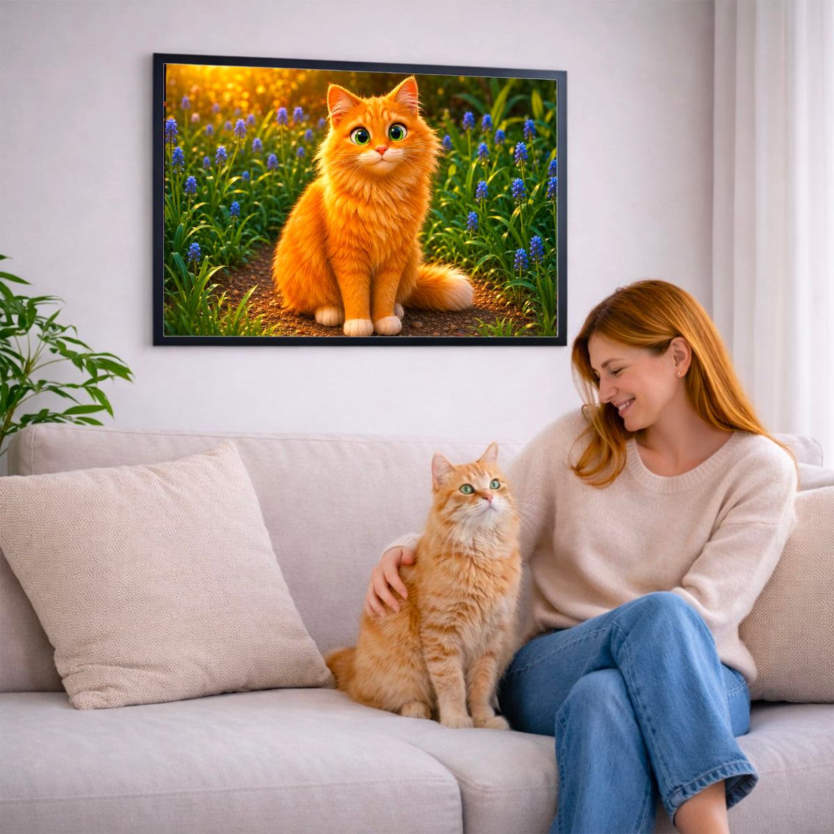 Portrait chat paysage, styles BD — Animation 3D